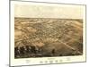 Romeo, Michigan - Panoramic Map-Lantern Press-Mounted Art Print