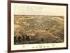 Romeo, Michigan - Panoramic Map-Lantern Press-Framed Art Print