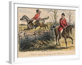 Romford Disturbs the Dignity of His Huntman, 1865-Bradbury, Evans and Co-Framed Giclee Print