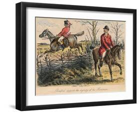 Romford Disturbs the Dignity of His Huntman, 1865-Bradbury, Evans and Co-Framed Giclee Print