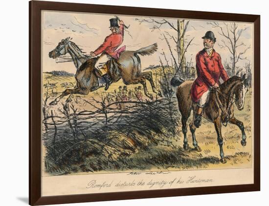 Romford Disturbs the Dignity of His Huntman, 1865-Bradbury, Evans and Co-Framed Giclee Print