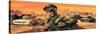 Rommel in North Africa-Graham Coton-Stretched Canvas