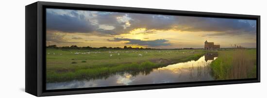 Romney Marsh and Fairfield Church Near Brookland, Kent, England, United Kingdom, Europe-Stuart Black-Framed Stretched Canvas