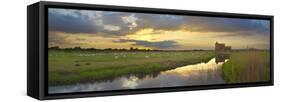 Romney Marsh and Fairfield Church Near Brookland, Kent, England, United Kingdom, Europe-Stuart Black-Framed Stretched Canvas