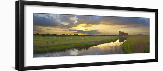 Romney Marsh and Fairfield Church Near Brookland, Kent, England, United Kingdom, Europe-Stuart Black-Framed Premium Photographic Print