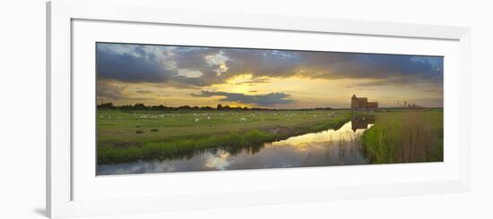 Romney Marsh and Fairfield Church Near Brookland, Kent, England, United Kingdom, Europe-Stuart Black-Framed Photographic Print