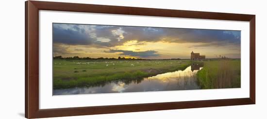 Romney Marsh and Fairfield Church Near Brookland, Kent, England, United Kingdom, Europe-Stuart Black-Framed Photographic Print