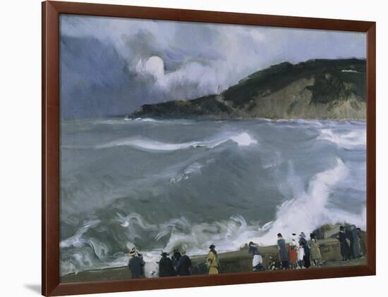 Rompeolas De San Sebastian-Joaquín Sorolla y Bastida-Framed Art Print