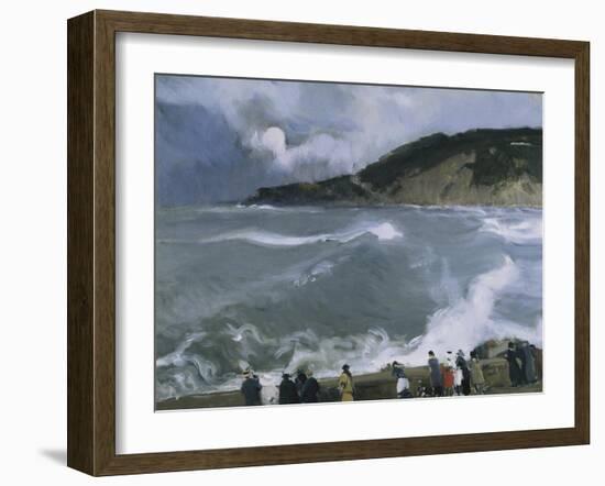 Rompeolas De San Sebastian-Joaquín Sorolla y Bastida-Framed Art Print