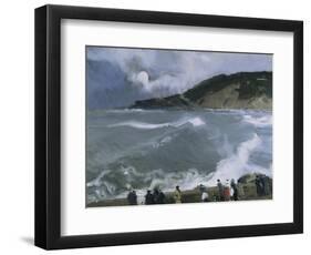 Rompeolas De San Sebastian-Joaquín Sorolla y Bastida-Framed Art Print