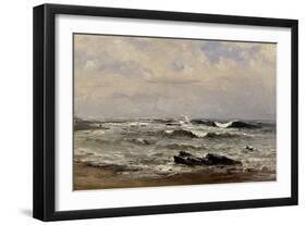 Rompientes de Guethary, ca. 1881-Carlos de Haes-Framed Giclee Print