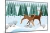 Romping Reindeer-Marie Sansone-Mounted Giclee Print