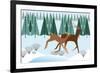 Romping Reindeer-Marie Sansone-Framed Giclee Print