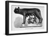 Romulus and Remus are Suckled by a Wolf-null-Framed Art Print