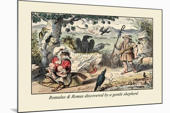 Romulus and Remus Discovered by a Gentle Shepherd-John Leech-Mounted Premium Giclee Print