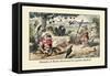 Romulus and Remus Discovered by a Gentle Shepherd-John Leech-Framed Stretched Canvas