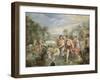 Romulus and Remus, Suckled by Wolf, Found by Faustulus on Banks of Tiber-Giuseppe Cesari-Framed Giclee Print