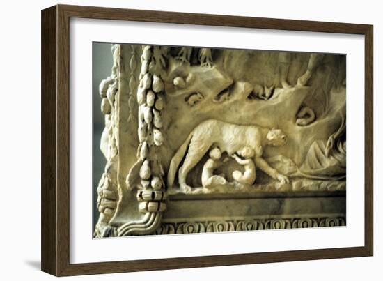 Romulus and Remus Suckling from the She-Wolf-null-Framed Photographic Print