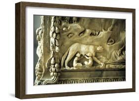 Romulus and Remus Suckling from the She-Wolf-null-Framed Photographic Print