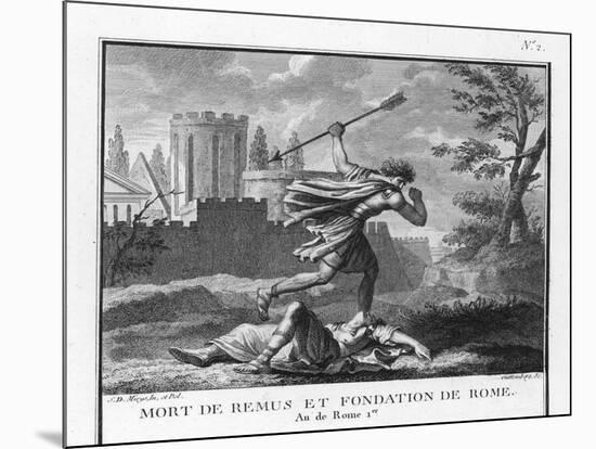 Romulus Founds Rome and Kills Remus When He Mocks It-Augustyn Mirys-Mounted Art Print