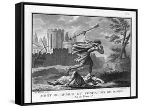 Romulus Founds Rome and Kills Remus When He Mocks It-Augustyn Mirys-Framed Stretched Canvas