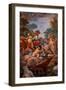 Romulus is Welcomed in Olympus by Jupiter. Detail of “Apotheosis of Romulus  1775 -1779, Fresco-Mariano Rossi-Framed Giclee Print