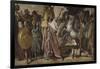Romulus, vainqueur d'Acron, porte les dépouilles opimes au temple de Jupiter-Jean-Auguste-Dominique Ingres-Framed Giclee Print
