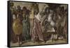 Romulus, vainqueur d'Acron, porte les dépouilles opimes au temple de Jupiter-Jean-Auguste-Dominique Ingres-Framed Stretched Canvas