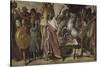 Romulus, vainqueur d'Acron, porte les dépouilles opimes au temple de Jupiter-Jean-Auguste-Dominique Ingres-Stretched Canvas