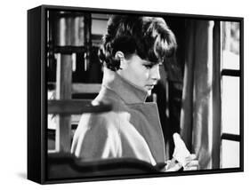 Romy Schneider LE COMBAT DANS L'ILE, 1961 directed by ALAIN CAVALIER (b/w photo)-null-Framed Stretched Canvas