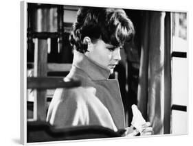 Romy Schneider LE COMBAT DANS L'ILE, 1961 directed by ALAIN CAVALIER (b/w photo)-null-Framed Photo