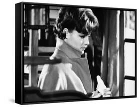 Romy Schneider LE COMBAT DANS L'ILE, 1961 directed by ALAIN CAVALIER (b/w photo)-null-Framed Stretched Canvas