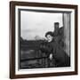 Romy Schneider on a Balcony-Marcel Begoin-Framed Photographic Print