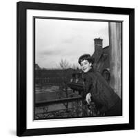 Romy Schneider on a Balcony-Marcel Begoin-Framed Photographic Print