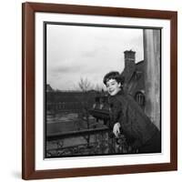 Romy Schneider on a Balcony-Marcel Begoin-Framed Photographic Print