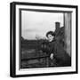 Romy Schneider on a Balcony-Marcel Begoin-Framed Photographic Print