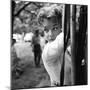 Romy Schneider on set of film Christine, 1958 (b/w photo)-null-Mounted Photo