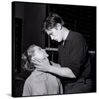 Romy Schneir and Alain Delon Sharing a Moment, 1960'S-Marcel Begoin-Stretched Canvas