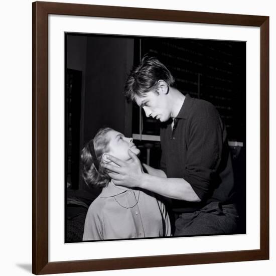 Romy Schneir and Alain Delon Sharing a Moment, 1960'S-Marcel Begoin-Framed Photographic Print