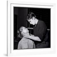 Romy Schneir and Alain Delon Sharing a Moment, 1960'S-Marcel Begoin-Framed Photographic Print