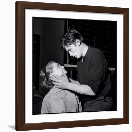 Romy Schneir and Alain Delon Sharing a Moment, 1960'S-Marcel Begoin-Framed Photographic Print