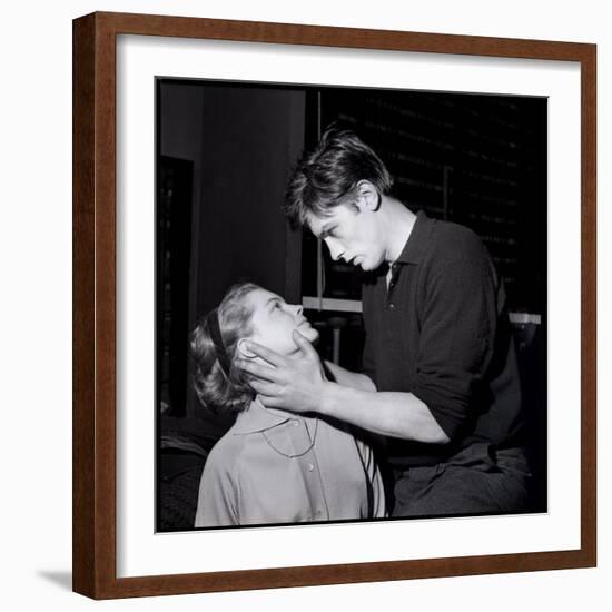 Romy Schneir and Alain Delon Sharing a Moment, 1960'S-Marcel Begoin-Framed Photographic Print