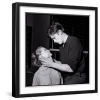 Romy Schneir and Alain Delon Sharing a Moment, 1960'S-Marcel Begoin-Framed Photographic Print