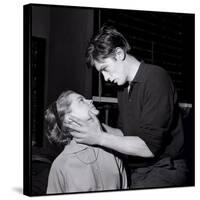 Romy Schneir and Alain Delon Sharing a Moment, 1960'S-Marcel Begoin-Stretched Canvas