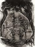 Anzac Troops Crossing a Jungle River During a World War II Patrol-Ron Embleton-Giclee Print