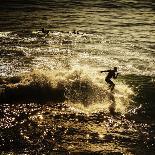 A Male Surfer Rides A Wave In The Pacific Ocean Off The Coast Of Santa Cruz This Image Tinted-Ron Koeberer-Photographic Print