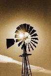 An Old Windmill Backlit In The Early Morning Light Along Highway 25 In San Benito County-Ron Koeberer-Photographic Print