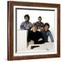 Ron Liebman, Paul Sand, Robert Redford and George Segal\rLes Quatres Malfrats THE HOT ROCK-null-Framed Photo