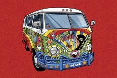 Sixties VW Hippy Van-Ron Magnes-Giclee Print