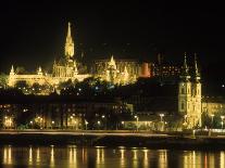 View of Budapest, Hungary at Night-Ron Rocz-Stretched Canvas